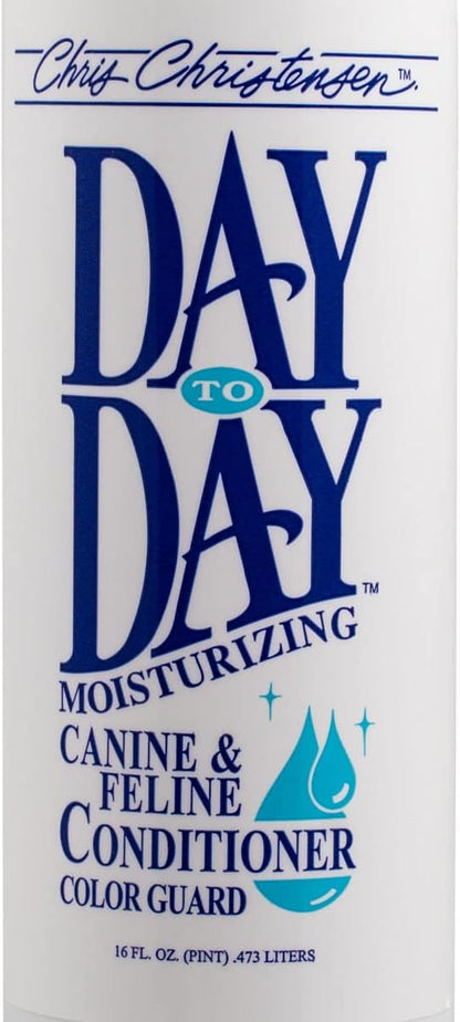Chris Christensen Day to Day Ultra Concentrated Dog Conditioner, Makes up to 8 Bottles, Groom Like a Professional, Moisturizing, All Coat Types, for Daily Use, Made in USA, 16oz