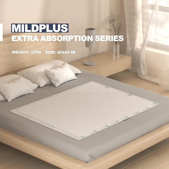 Heavy Duty Underpads 40"X60" Super Sized Chucks Pads 270 Grams Disposable Bed Pads with Strength Cloth Backing Extra Absorption Pads for Incontinence (100X152CM, 30 Count, Discreet Packaging)