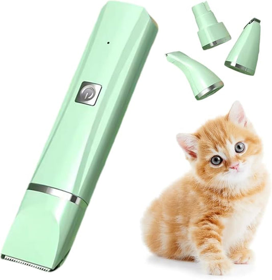 Dog Clippers for Grooming,Grooming kit 4 in 1 with Nail Grinder,Adaptable for Large and Small Dogs and Cats,Low Noise USB Rechargeable,Shaver Grooming Supplies for Pet Cats Dogs