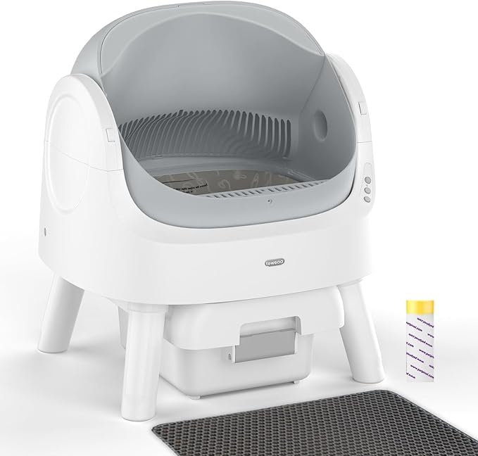 Self Cleaning Cat Litter Box, Automatic Cat Litter Box for Multiple Cats, Integrated Safety Protection with Open-Top Design