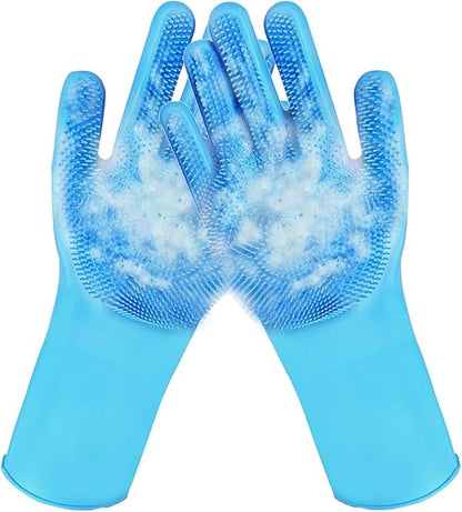 2pcs Dog Washing Gloves and Dog Bath Brush, 2-in-1 pet Shower Set | Suitable for Dogs, Cats, Bath Massage, and pet Grooming