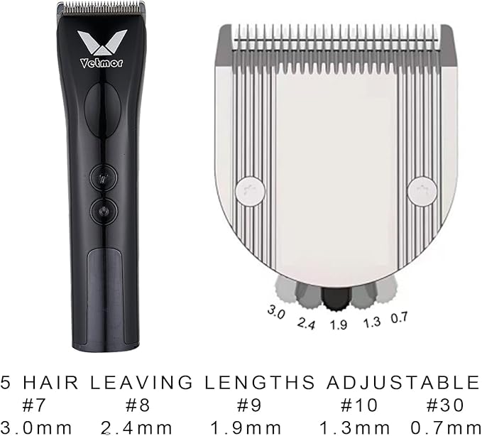 Professional Animal Pet Dog Cat and Horse Cordless Hair Clipper Grooming Kit with 5 in 1 Blade