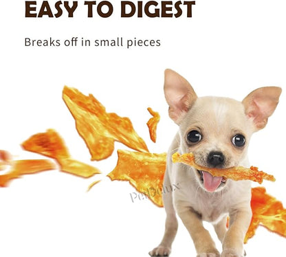 iPaw Turkey Tendons for Dogs, 100% Turkey and US Sourced Raw Material, Hypoallergenic, All Natural Human Grade Puppy Chew, Rawhide Alternative Dog Treats, 5 Unit/Pack Strip