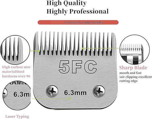 Size 10/30/40 Detachable Pet Dog Grooming Ceramic Blades Compatible with Oster A5,Wahl KM10 Series Clipper,Cut Length 1/100 to 1/50 to 1/16 in, (10+30+40(3 Count))