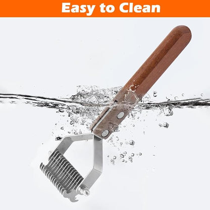 Cat Comb,Grooming Tool for Cats Dogs,Dog Brush for Shedding,Professional Pet Grooming Brush，Deshedding tool, Remove Loose Hair & Matted Fur, Dematting comb for Dogs and Cats