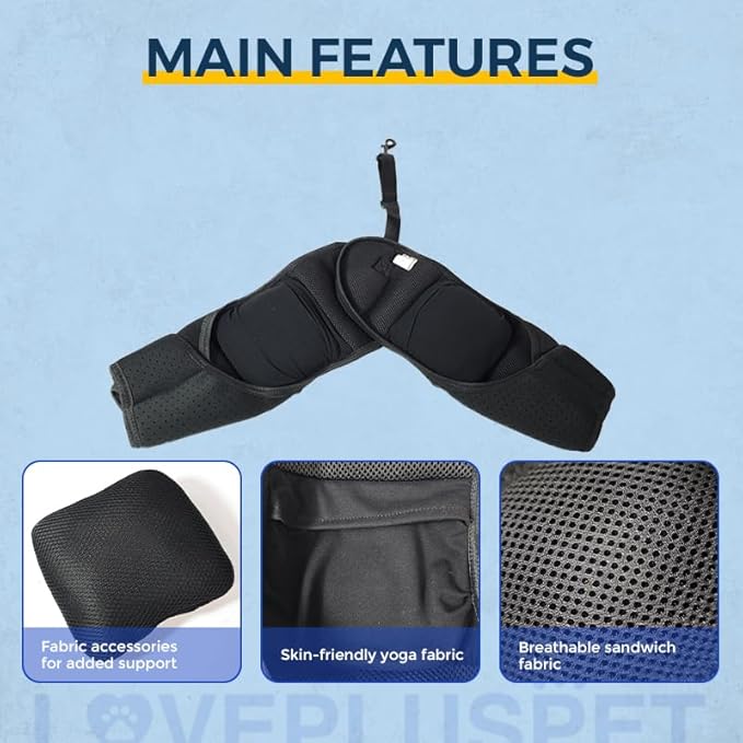 Breathable Dog Hip Support Brace for Large Dogs, Adjustable Canine Orthopedic Brace for Hip Dysplasia, Perfect for Supporting Dobermans(M)