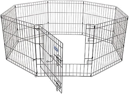Petmate Exercise Pen W/Door Snap-Hook Design Included Ground Stakes 5 Different Heights