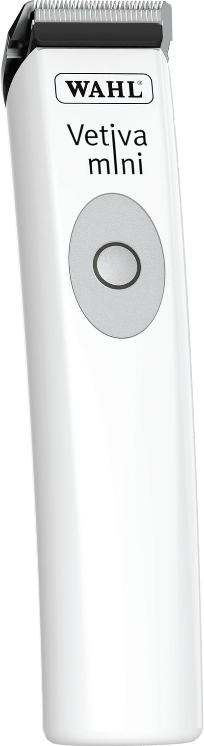 WAHL Professional Animal Vetiva Mini Cordless Veterinary Trimmer for Dogs, Cats & Pets (#88420) - Pet Trimmer for Cats, Dogs & More - Veterinary Grade - Pet Mini Safe Trimmer - White