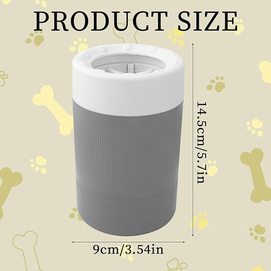 Pet Foot Washing Cup, Portable Pet Foot Washer with Soft Brush Muddy Dog Paw Cleaner for Dogs/Cats Feet Cleaning Tool(Gray)