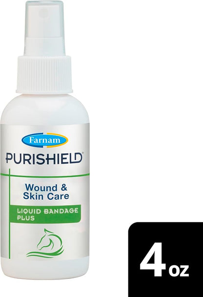 Farnam Purishield Wound and Skin Care Liquid Bandage Plus, Promotes Healing* and Provides 24-Hour Barrier* for Horses, Dogs, Cats & Livestock