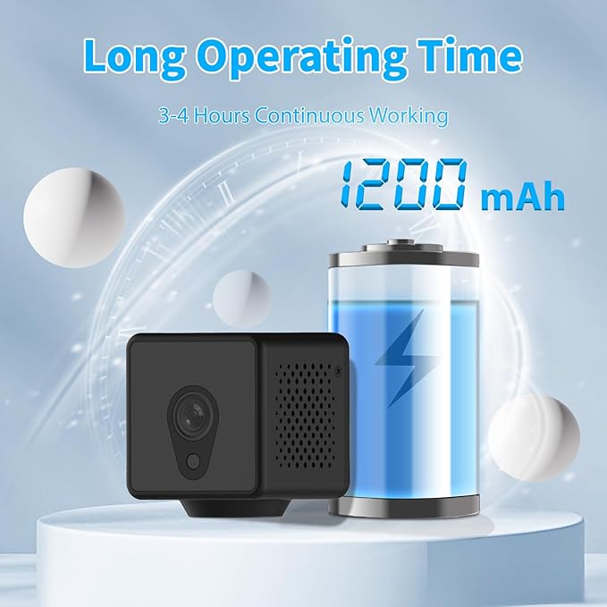 4K WiFi Mini Security Camera Wireless Indoor Home HD Small Outdoor Cameras Nanny Cam Portable Cams for House Pet Dogs Baby Office, Motion Detection Night Vision, Baby Monitor, App Control & SD Storage