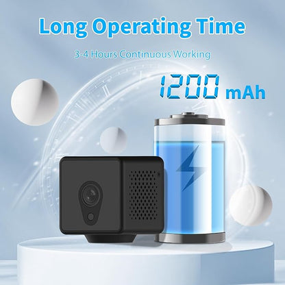 4K WiFi Mini Security Camera Wireless Indoor Home HD Small Outdoor Cameras Nanny Cam Portable Cams for House Pet Dogs Baby Office, Motion Detection Night Vision, Baby Monitor, App Control & SD Storage