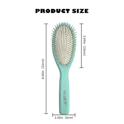 Der Meister Pin Brush, Pets Shedding, Dematting and Grooming tool for Dogs and Cats with All Hair Types, Remove Loose Hair, Fur, Undercoat, Mats, Tangled Hair, Knots (Green)