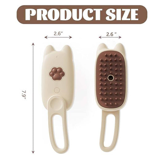 Cat Steam Brush for Shedding, Steam Brush for Indoor Cats, Water Brush, Cat Spray Mist Massaging Brush, Pet Hair Removal Brush, Suitable for Cats, Dogs and Rabbits, Cat Cleaning Brush