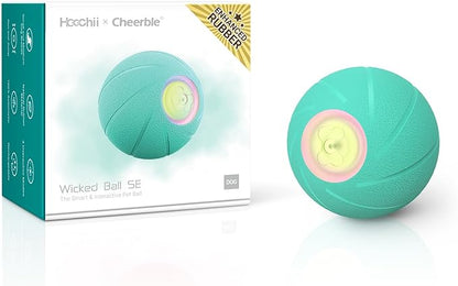 Interactive Dog Toys, Wicked Ball SE, 3 Interactive Modes,Enhanced Rubber Active Rolling Dog Toy with LED Lights for Small Medium Dogs, Motion-Activated Dog Stimulation Toy for Boredom Relief