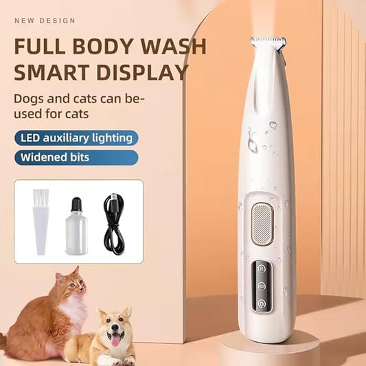 Dog Paw Trimmer with LED Light, 2025 Upgrade Petior Pet Paw Trimmer for Dogs, Pet Hair Clippers for Grooming Kit, LED Display, 35dB Safety Low Noise Pets Trimmers for Paws Eyes Ears Face Rump (1Set)