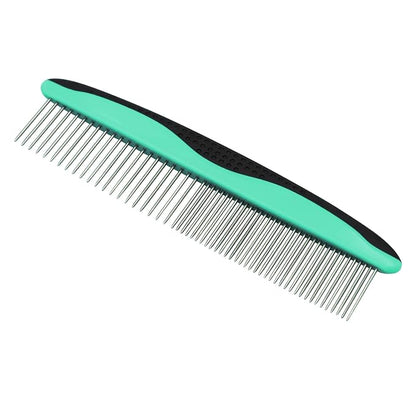 Dog Cat Pet Comb for Removing Tangles and Knots,for Removing Matted Fur,Stainless Steel Teeth Camb for Dogs & Cats,Pet Hair Comb for Home Grooming Kit,Best For Poodles, Goldendoodles