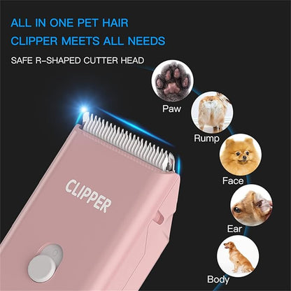 Home Professional Dog Grooming Kit Clipper Low Noise USB Rechargeable for Dog Cat