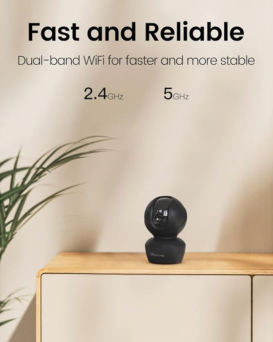VIMTAG Indoor Pet Camera 2.5K Pan/Tilt WiFi Dog Cat Cam Puppy Doggy Cameras w/Motion Detection 2-Way Audio Night Vision Phone App Cloud & SD Card Storage, Compatible with Alexa, Black