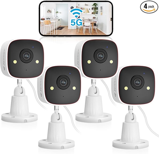 Jennov Outdoor/Indoor Security Cameras 5Ghz/2.4Ghz, 2K HD WiFi/Color Night Vision/Motion Detection /2-Way Audio/IP66 Waterproof Pet Dog Cat Baby Monitor Camera for Home Security