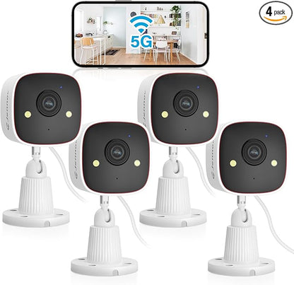 Jennov Outdoor/Indoor Security Cameras 5Ghz/2.4Ghz, 2K HD WiFi/Color Night Vision/Motion Detection /2-Way Audio/IP66 Waterproof Pet Dog Cat Baby Monitor Camera for Home Security