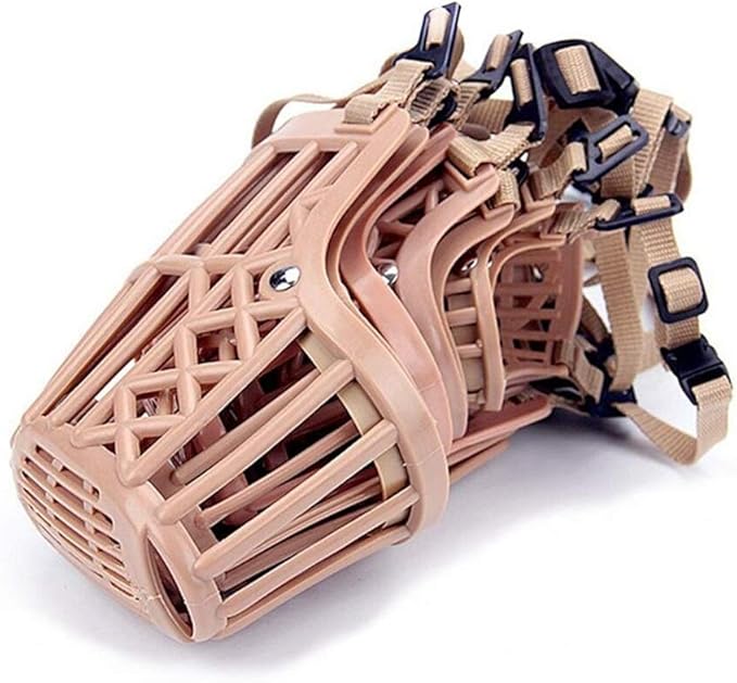 7pcs/Set Plastic Dog Muzzle, Anti Bite Adjustable Pet Basket, Dogs Training Mouth Cover Mesh Cage, Breathable Comfortable