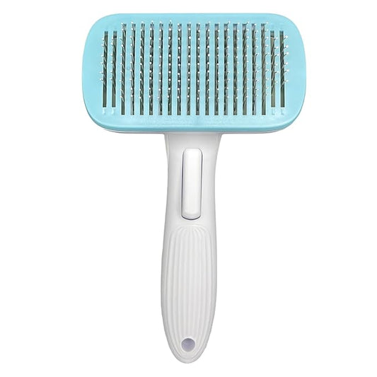 Deshedder Brush for Dogs Short Long Hair with Self Cleaning to Easy Shedding,Suitable for Cats Bunnies,Blue