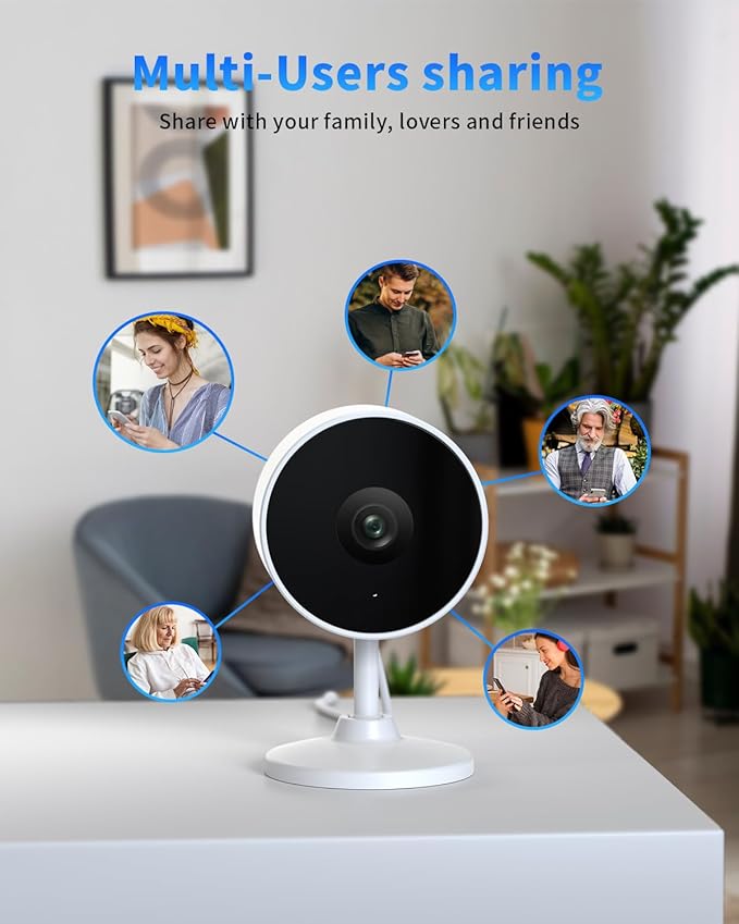 [5G & 2.4G] 2K Indoor Security Cameras for Home Security, AI Voice Change for 2-Way Talk, Motion Detection, Night Vision, 24/7 SD Recording/Cloud Storage, Baby Monitor/Dog/Pet Camera with Phone App