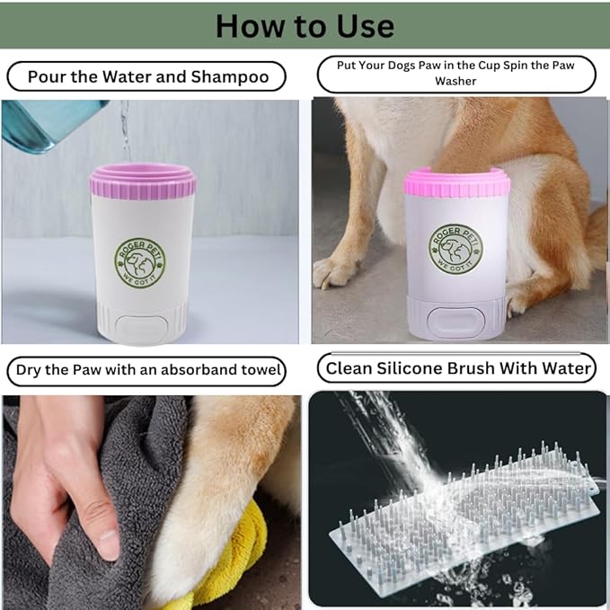 Paw Cleaner, Pet Paw Cleaner, Ideal Paw Cleaner for Dogs - Suitable for Small and Medium Dogs & Cats. Perfect Solution for Muddy Buddy Dog Cleanliness. Salt and snow remover