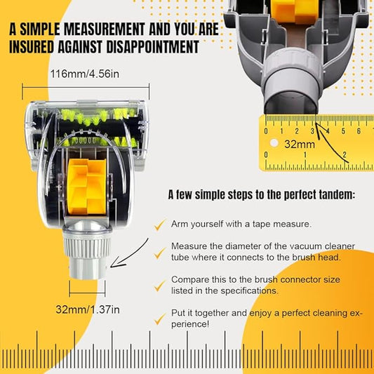 Pet Hair Vacuum Cleaner: 1-1/4 inch (32mm) size, compatible with most vacuum cleaners, for cleaning home textiles carpets and car interiors