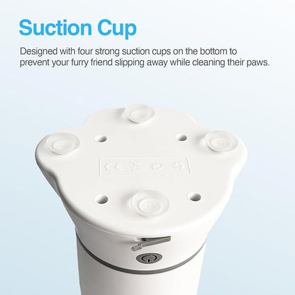 ALL FOR PAWS Automatic Dog Paw Cleaner, Dog Foot Washer Electric Paw Washer for Dogs Portable Paw Cleaner Cup, Mud Paw Clean Station, Silicone Brush Soft for Paws, Two Speed, Suction Cup Bottom