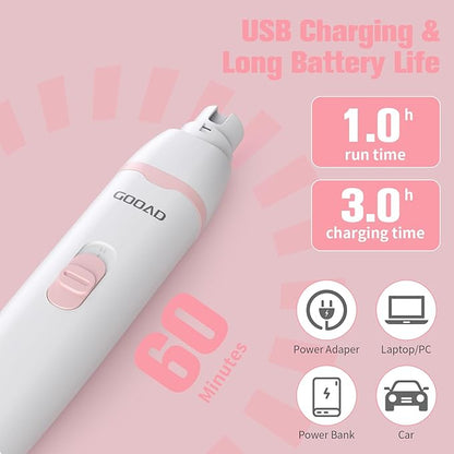 Cat Clippers for Matted Hair, Quiet Cat Shaver for Long Hair, Cordless Cat Hair Trimmer for Grooming, Cat Paw Trimmer Nail Grinder,Pet Shaver Cat Grooming Kit for Cats Small Dogs Animals(White)