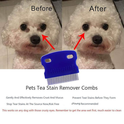 3 Pcs Pet Comb Tear Stain Remover Combs for Dogs, Dog Comb