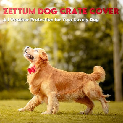 Dog Crate Cover 54 Inch - 600D Kennel Crate Covers for Dog Cage Waterproof & Heavy Duty, Small Dog Cage Cover Universal Fit for Most Wire Pet Crates - 54 x 38 x 43 Inch (Cover Only)