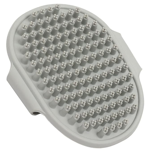 Upgraded Dog Grooming Brush, Pet Shampoo Bath Brushes with Adjustable Handle for Massage Shedding Long Short Haired Large Medium Small Dogs Puppy Cats (Grey 1PC)