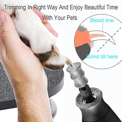Diamond Rotary Grinder Bits for Dog - Pet Nail Grinder Attachment - 1/8" Replacement Grinder Wheel for Dremel - Pet Nail File & Clippers for Medium Large Dogs (XL)