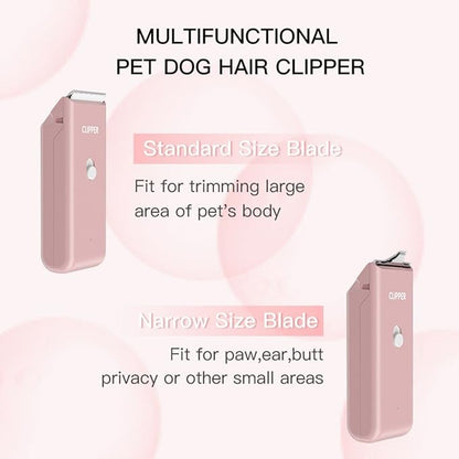 Dog Cat Home Hair Waterproof Clipper Portable Electric USB Rechargeable Pet Grooming Tools Low Noise Shaver Cordless Trimmer for Small and Large Pets