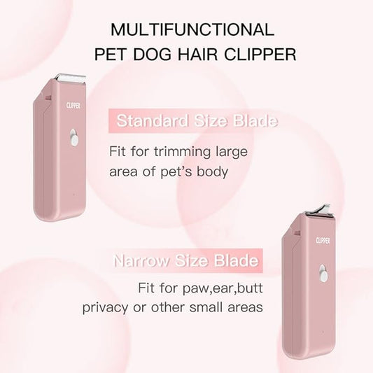 Dog Cat Home Hair Waterproof Clipper Portable Electric USB Rechargeable Pet Grooming Tools Low Noise Shaver Cordless Trimmer for Small and Large Pets