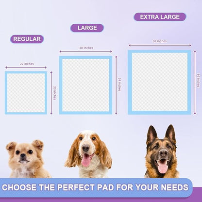 IMMCUTE Puppy Pee Pads 22"x23"-80Count | Dog Pee Training Pads Super Absorbent & Leak-Proof | Disposable Pet Piddle and Potty Pads for Puppies | Dogs | Doggie| Cats | Rabbits