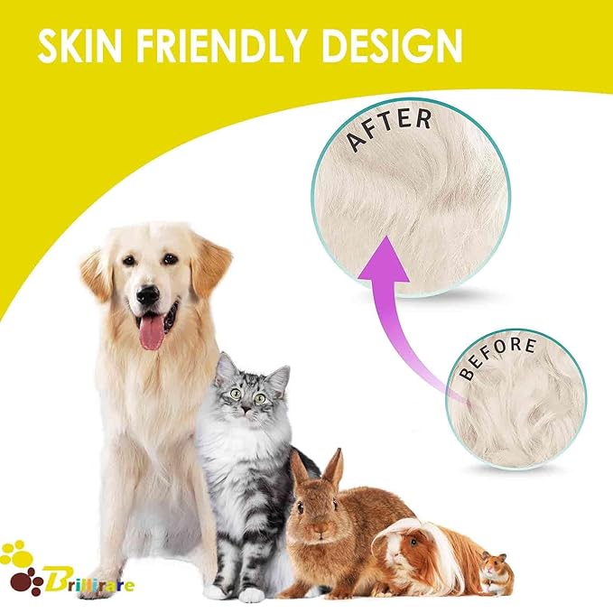 Dog Grooming Brush, Premium Soft Silicone Pet Bath Brushes, Rubber Shampoo Soothing Comb Scrubber for Wet Dry Long Short Haired Dogs & Cats Massaging, Deshedding Shower Scrubbing