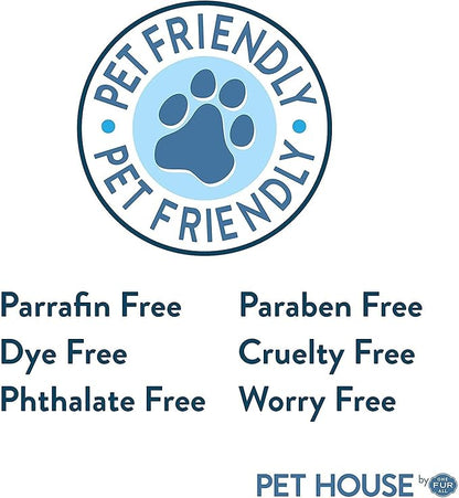 One Fur All Pet House Candle Plant-Based/Soy Candle - Clean Burning Scented Candles, Long Lasting Pet Odor Candle for Home - Vanilla Crème Brulee