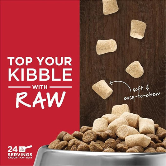 Instinct Raw Boost Mixers Freeze Dried Dog Food Toppers For Dry Food, Grain Free Dog Food Toppers with Beef For Dogs, 6 oz