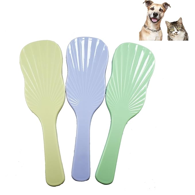 Soft Bristle Puppy Brush - Gentle Grooming Brush for Small Dogs & Puppies - Effective Hair Remover for Tangles & Shedding (Green)