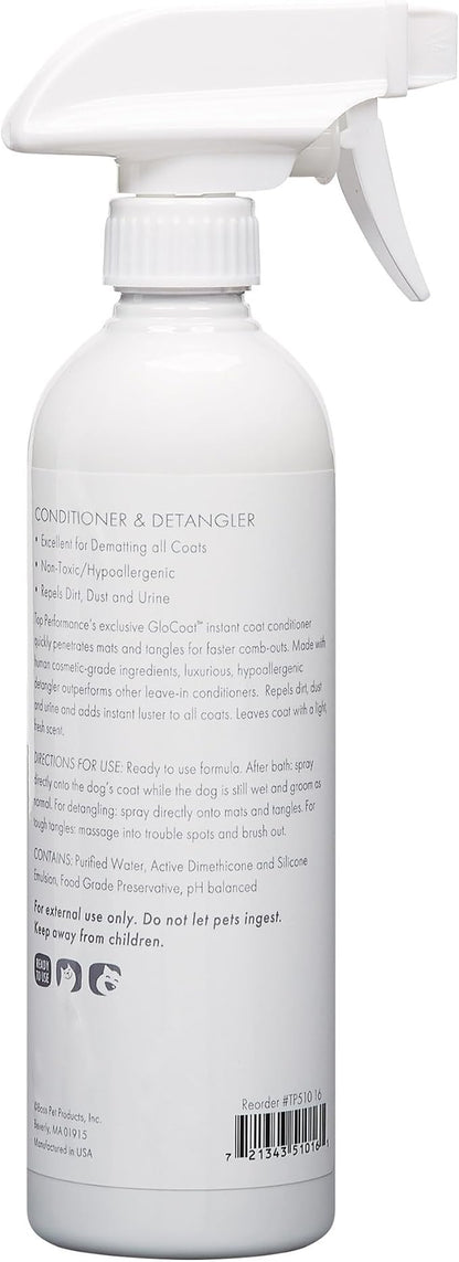 Top Performance GloCoat Pet Conditioner and Detangler, 16 Fl Oz (Pack of 1) (Packaging May Vary)
