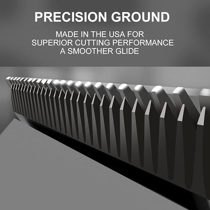 Dog Grooming Clipper Blade Set, Carbon Infused Steel, Ceramic Edge, Compatible with Andis, Wahl, Oster, 5 Sizes
