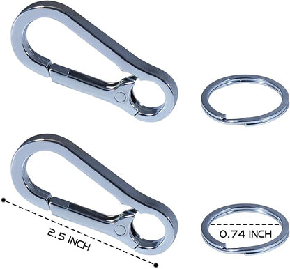 2-Pack Pet Tag Clips, Stainless Steel Dog Tag Quick Clips, Perfect for Dogs/Cats for Collar and Harness