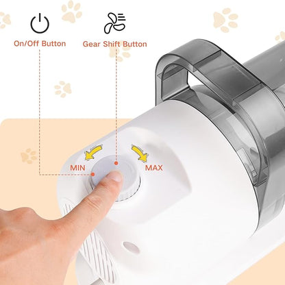 Dog Hair Vacuum & Grooming Kit, 2L Large Capacity for Shedding Grooming Hair, Grooming Kit Including 12 Tools for Dog Dogs Cats and Other Animals