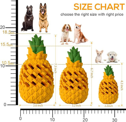 Dog Toy for Aggressive Chewers Large Breeds, Indestructible Dog Teeth Clean, Pineapple Tough Treat Dispensing Toys for Large Dogs (Giant)