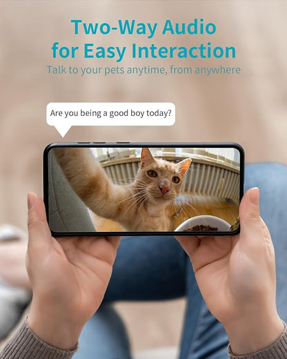 VIMTAG 4K UHD Indoor Camera 5G&2.4G WiFi Cameras for Home Security, 360° Pet/Dog/Cat/Nanny/Baby Monitor with Phone App & Speaker, Motion Tracking, Free AI Detection, Night Vision, SD/Cloud Storage