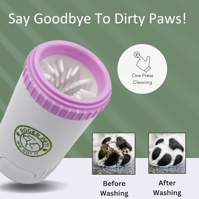 Paw Cleaner, Pet Paw Cleaner, Ideal Paw Cleaner for Dogs - Suitable for Small and Medium Dogs & Cats. Perfect Solution for Muddy Buddy Dog Cleanliness. Salt and snow remover